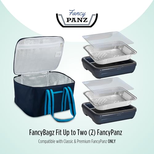 Fancy Panz - Pink Insulated Casserole Carrier Bag - Insulated Thermal Bags for Hot & Cold Food Holds 2 Standard Size Fancy Panz - 2 Pockets - Food Container - Hosting Essentials - color: Pink