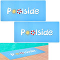 2 Pcs Poolside Seating Mats for Edge of Pool -16 x 35 Inch Non Slip Walk Pool Mats Decorative Poolside Mats Pool Cushions for Summer Outdoor Indoor Beach Swimming Pools Lounging