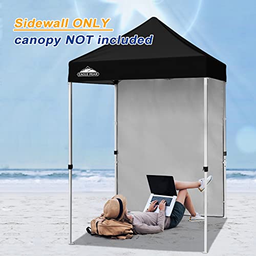 EAGLE PEAK Canopy Sidewall for 5x5 Pop Up Canopy Frame, Single Side Wall Panel Only (Fits 5x5 Straight Leg Frame, Canopy Top or Frame NOT Included), Black - color: Black
