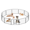 FDW Dog Playpen Dog Pen Dog Kennel 12 Panels 24 Inch Height Indoor Outdoor Folding Metal Portable Puppy Exercise Pen Heavy Duty Dog Fence for Yard Camping,Black - style: 12 Panels