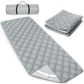 Quilted Foam Mattress Topper Pad, Non-Slip Super Soft Comfortable 75"x30", Cool Sleeping Pad for Camp Cot/RV Bunk/Narrow Twin Beds - color: Grey
