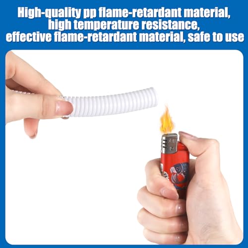 Kanayu Split Wire Loom Tubing Flame Retardant Wire Covering High Temperature Cable Sleeves Split Protector Cable Conduit for Industrial Electrical Automotive Marine(1/4''-50 ft,White) - color: White, size: 1/4''-50 Ft
