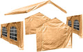 10X20 Canopy Tarp Set (5pc) Paneling and Top Set Valanced Tarp Kit Carport (Side Wall 2 Windows Replacement (Beige)) - color: Side Wall 2 Windows Replacement (Beige)