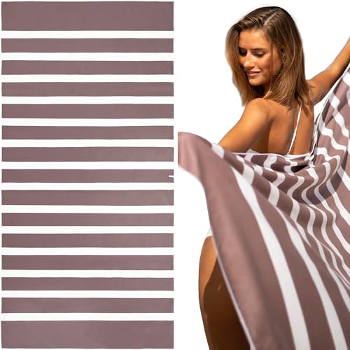 SummerSand Microfiber Beach Towel Extra Large (79 x 39.5 in) - Quick Dry, Sand Free - Compact and Lightweight for Travel - Recycled Materials - Travel Bag Incl - Oversized Pool Towel – Dusty Rose - color: Dusty Rose, size: 79x39.5"