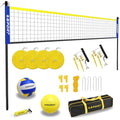 Beach Volleyball Net System with 4 Sand Anchors.Easy Setup Adjustable Height Poles with 2 Volleyball Ball,Pump,Boundary Line，Carry Bag.Volleyball Net for Backyard,Grass and Lawn - size: 20.1FT