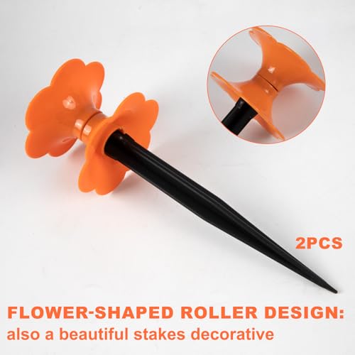 10 Inch Garden Hose Guide Heavy Duty Hose Guide Spike Hose Guide Stake For Garden Decorative, Lawn & Patio, Plant & Flower Bed Protection 2 Pack