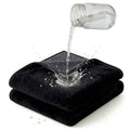 Waterproof Blanket (60"x80") for Bed, Couch, Sofa - Plush Throw Blanket to Protect Furniture, Stain Resistant, Leak-Proof, Double-Sided Flannel & Sherpa Fleece, Reversible Black & Grey - color: Black & Grey, size: Twin/Full (60"x80")