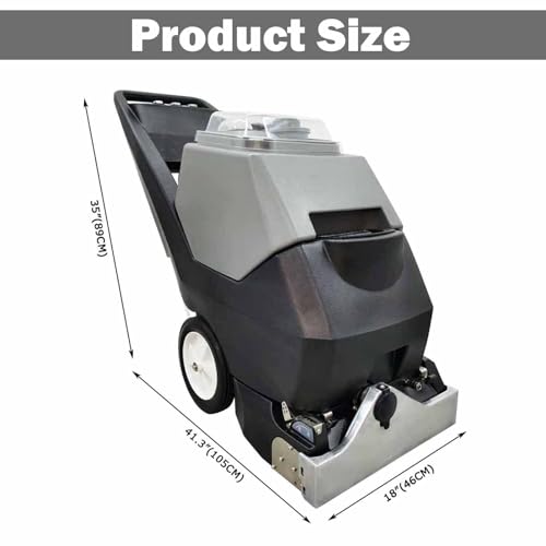 TECHTONGDA Electric Floor Scrubber Dryer Machine 3 in 1 Carpet Extractor Wet Dry Vacuum Cleaner Commercial Carpet Cleaning Machine for Sofa Curtain Floor 70L Tank 110V