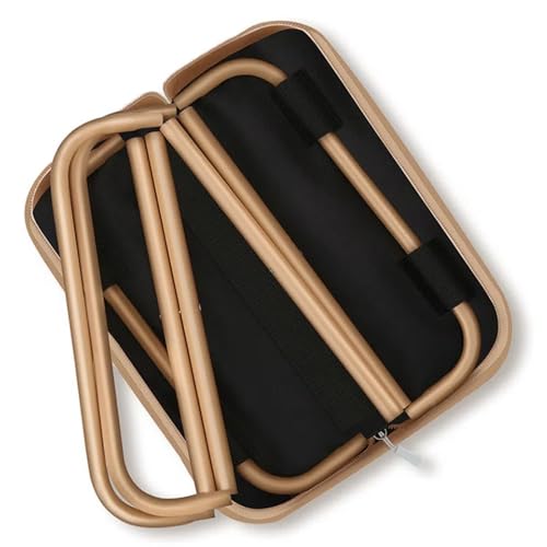 Ultralight Folding Camping Stool, 1.2lbs Compact Portable Chair for Adults, 350lbs Load, Aluminum Frame with Oxford Seat, Beach, Hiking, Fishing, Handbag Style Stool (Black) - color: Black