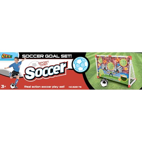 Kids Soccer Goal – 2 in 1 Soccer Goal with Target Net, Portable Soccer Goals for Backyard & Indoor Play, Small Soccer Goals 4' x 2.4' ft – Toddler Fun Training Set for with Ball Ages 3+