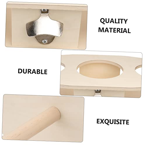 Zerodeko Wooden Beer Rack Insert Ground Wine Rack Outdoor Drink Holder for Beaches Picnics Camping
