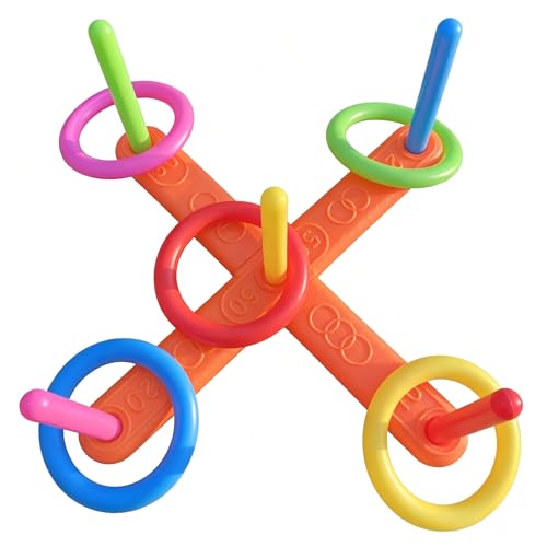 Ring toss Game for Kids Outdoor, Yard Toss Game for Kids & Family - Ring Toss Games, Indoor and Outdoor Sports Toys, Beach Toys, Swimming Pool Toy, Children's Birthday Gift.