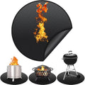 24" Fire Pit Mat for Solo Stove Bonfire Round Fireproof Under Grill Mat Oil Proof Waterproof BBQ Pad for Deck Patio Grass Outdoor Grill Accessories Portable and Reusable - size: 24" Round