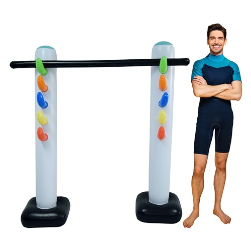 4E's Novelty Inflatable Limbo Game for Kids Adults 62" Luau Party Game, Indoor Outdoor Inflatable Lawn Yard Games, Summer Hawaiian Birthday Activity Carnival Game