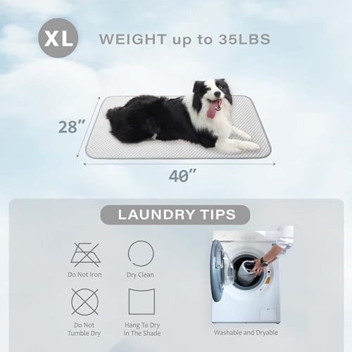 MICROCOSMOS Pet Cooling Mat & Sleeping Pad- Breathable Bubble Surface, EZ Clean. Keep Cooling for Pets, Kids and Adults in Summer.(GreyWhite, 40" x 28") - color: GreyWhite, size: 40" x 28"