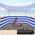 30 FT Beach Wind Blocker for 10x10 FT Beach Tent Wind Screen Fit Beachs Canopy Barrier Sunbathing Privacy Screen Fence with Carry Bag Outdoor Summer Vacation Sand Protection Travel Camping