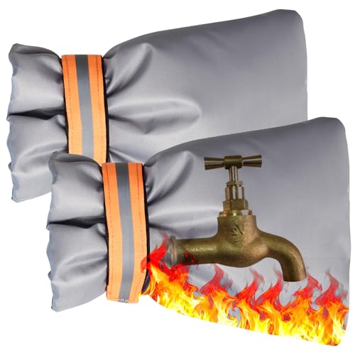 Outdoor Winter Faucet Hose bib Wall Taps Ouside Covers - 8.3”H x 6.7”W, Waterproof & Frost-Free for Winter Freeze Protection, Black, Gray (Gray, 2pcs) - color: Gray, size: 2 Pieces