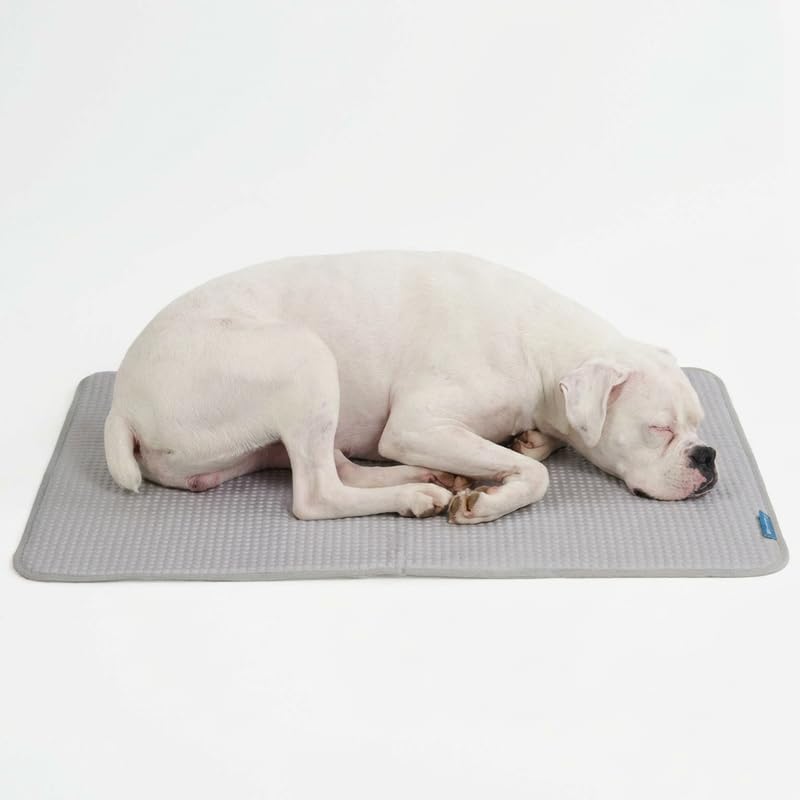 Spark Paws Cooling Mat for Dogs - Self Cooling Dog Mat & Pet Cooling Pad for Large, Medium & Small Dogs - Non-Toxic, Non-Gel Washable Cooling Bed - Waffle Grey - Size XL - color: 02 - Waffle Grey, size: X-Large