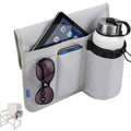 Xxerciz Beach Chair Cup Holder, Camping Chair Armrest Drink Organizer with Easily Attached Hook and Loop Strap, Universal Chair Accessory for Water Bottle, Sunglasses, Phone, Tablet, etc. (Gray) - color: Gray