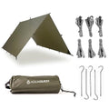 AquaQuest Guide Tarp – Ultralight Waterproof (5,000 mm) Seam-Taped 40D Ripstop Rain Fly for Backpacking, Stealth Camping & Thru-Hiking - color: Olive Drab Kit, size: 13 x 10 ft