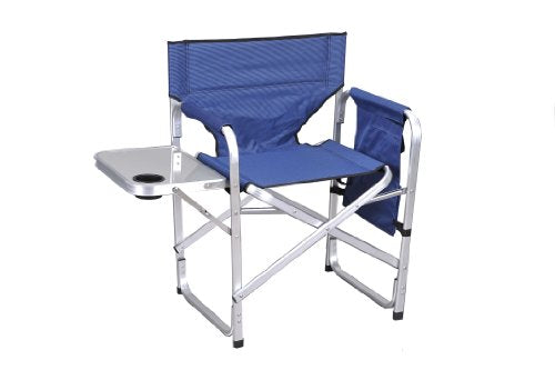 Stylish Camping Full Back Folding Director's Chair - color: Blue