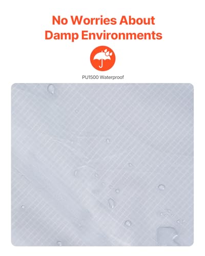 VEVOR Camping Blanket, Large Warm Wearable Stadium Blanket, Waterproof & Windproof, Polyester Fleece, Flame Retardant, Great for Outdoors, Picnics, Hiking, Sports Events, Travel, 79" x 59", Light Grey - color: Light Grey