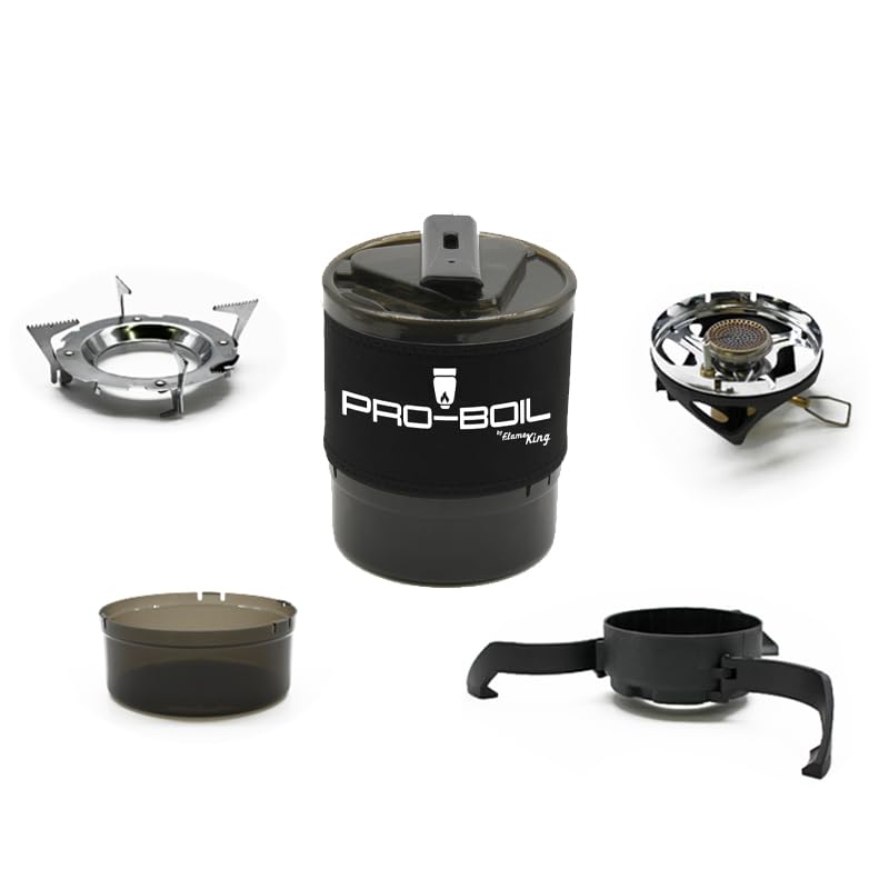 Flame King Pro-Boil All-in-One Camping and Backpacking Stove Cooking System, Boils Water in 90 Seconds, Gas Powered