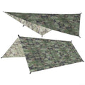 Tent Tarp Waterproof Sun Shade Shelter 210T Polyester Rain Fly with 6 Tie Points for Camping Hiking Picnic Beach for Hammock-Awning Cover, 100X145cm(Camouflage)