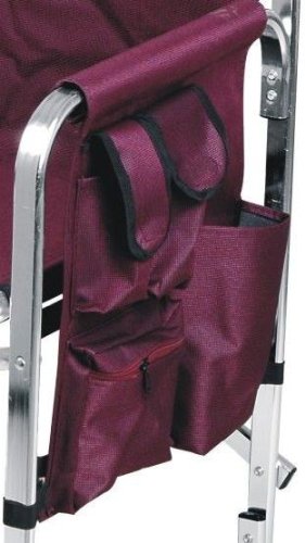 Stylish Camping Full Back Folding Director's Chair - color: Burgundy