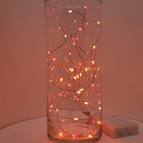 QBIS Battery Powered Fairy Lights - 40 LED, 6hr Timer, Red & Orange for Bedroom, Christmas & Halloween - size: 1PK-40 Red,Orange