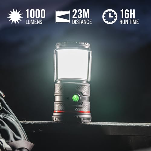 COAST EAL35R 1000 Lumen Voice-Controlled LED Emergency & Camping Area Lantern with Warm, Cool White, Day, Red & Red Flashing Mode, Power Bank Functionality - Desert - color: Flat Dark Earth
