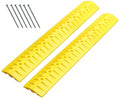 Electriduct 6 Foot Speed Bump HDPE Polyethylene Traffic Hump Vehicle Cable Ramp Cord Cover Hose Protector Includes Asphalt Mounting Hardware Safety Yellow (2 Pack), Length 144" - size: 6FT (2x)