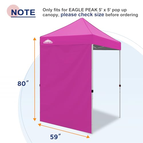 EAGLE PEAK Canopy Sidewall for 5x5 Pop Up Canopy Frame, Single Side Wall Panel Only (Fits 5x5 Straight Leg Frame, Canopy Top or Frame NOT Included), Pink - color: Pink