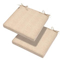 Magpie Fabrics Indoor Outdoor Waterproof Square Chair Cushion, 18" x 18" x 2.5", 2 Pack, Water Resistant Seat Cushions, for Patio Garden Office, Beige Textured - color: Beige Textured