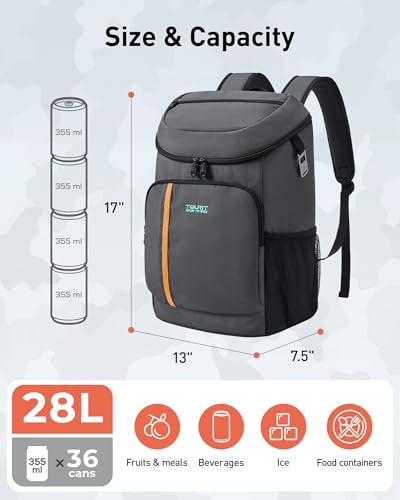 TOURIT Cooler Backpack Lightweight Insulated Backpack Cooler Leak-Proof for Men and Women, Sports Fan Coolers - color: 01-Blue