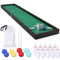 Sterling Games Tabletop Bowling Combo Set, Wooden Arcade Board with Marbles and Pins, Indoor Table Top Game for Kids and Family - style: Bowling/Bocce