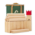 ApudArmis Kubb Yard Game Set, Viking Chess Outdoor Clash Toss Yard Game with Carrying Case - Rubber Wooden Backyard Lawn Games Set for Teenagers Adults Family - color: Burlywood
