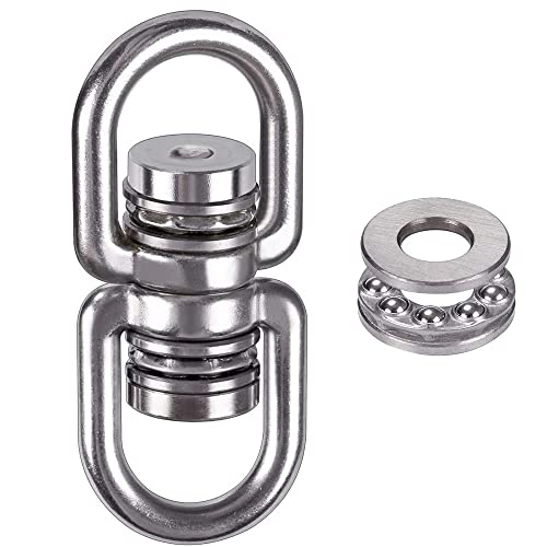 SELEWARE Bearing Swing Swivel, 360° Rotational Device Hanging Accessory for Web Tree Swing, Hammock Chair, Climbing Rope, Aerial Yoga, Kids Swing Swivel,Hold Up to 1200LB - color: Swivel Only