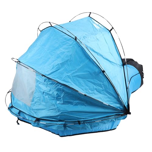 Inflatable Lounger Air Sofa with Detachable Sunshade, Blow Up Beach Bed Tanning Outdoor Couch Chair for Beach, Lake, Camping, Music Festival