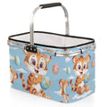 Folding Picnic Basket/Grocery Basket/Laundry Basket /40L Extra Large Market Baske Collapsible Portable - color: Tigers(style 1)