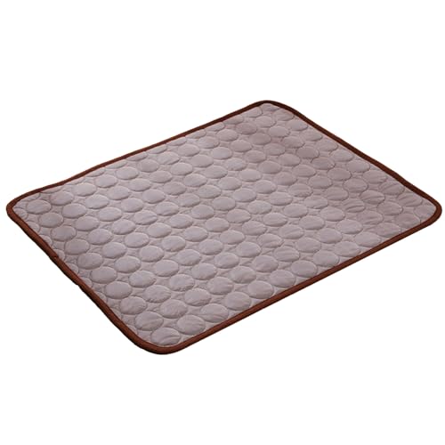 Puppy Cooling Pad - Pet Summer Mat, Gel Comfort | Pressure-Activated Dog Cushion, Portable Sofa Blanket, Washable Crate Rest, Lightweight Kennel for Hot Weather - color: Coffee, size: XS