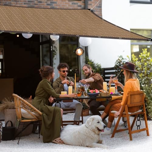Shade Cloth for Garden,80% Mesh Tarp with Grommets Shade Cloth for Greenhouse,Patio,Vegetables,Plants Cover and Chicken Coops,Coffee Shade Net for Outdoor Garden - size: 8×10FT