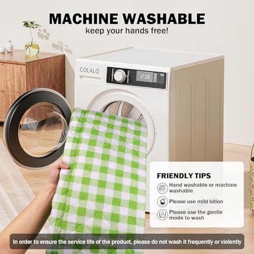 78.7''x78.7'' Extra Large Picnic Beach Blankets, 3 Layers Plaid Waterproof Thickened Foldable Camping Blanket, All-in-one Portable Mat, Suitable for Park, Camping, Outdoor Indoor, Green