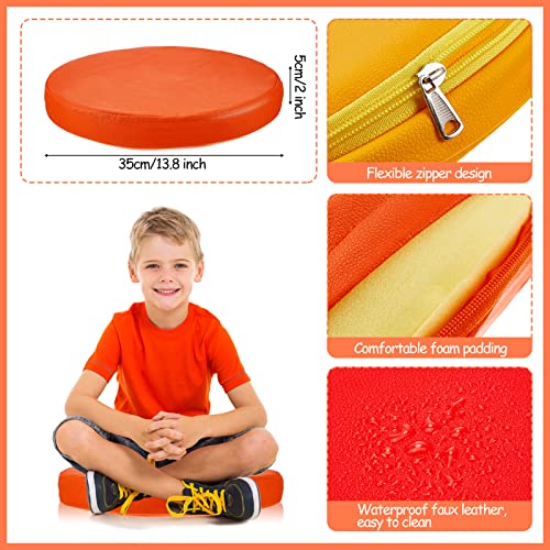 Juexica 8 Pcs Extra Thick Flexible Seating Floor Cushion Assorted Colored Floor Pillow Classroom Seat Cushion Soft Classroom Seating for Kid Learning (Classic Color,13.8 x 13.8 x 2 Inch,Round) - color: Classic Color