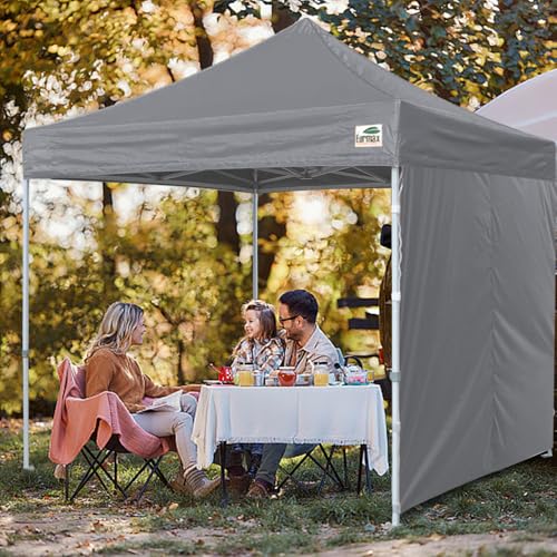 Eurmax USA 10x6.4 Pop Up Canopy SunWall-UV Protection for Tents,Blocks Sunlight&Wind,Water Resistant Side Wall Only,Easy Hook & Loop Installation,Fit for 10FT Straight Leg Shelters&Gazebo,Grey - color: Gray, size: 10x6.4