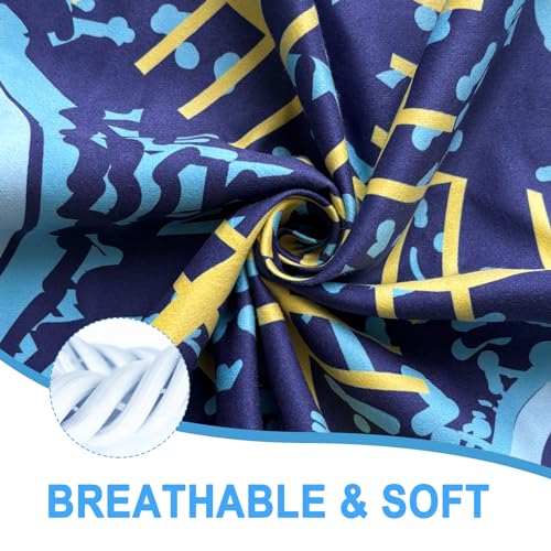 Bnuitland Starfish Pattern Beach Towel (35X75 inches), Oversized Quick Drying Absorbent Sand Free, Lightweight Towels for Travel Swimming Pool Picnic, 88% Polyester and 12% Polyamide, Blue - color: Starfish Blue