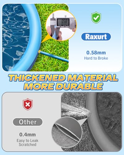 Raxurt Dog Water Toys, Anti-Slip Splash Pad for Dogs Thickened Durable Upgrade Sprinkler Pad Pet Summer Outdoor Water Toys Backyard Fountain Play Toy, Blue - color: Blue, size: 59in