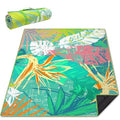 Supfitness Extra Large Picnic Blankets Waterproof Foldable (60 "x 80") Beach Blanket Waterproof Sandproof,3-Layer Thicking Mat Outdoor Packable Camping Blanket - color: Lake Green, size: 60x80in