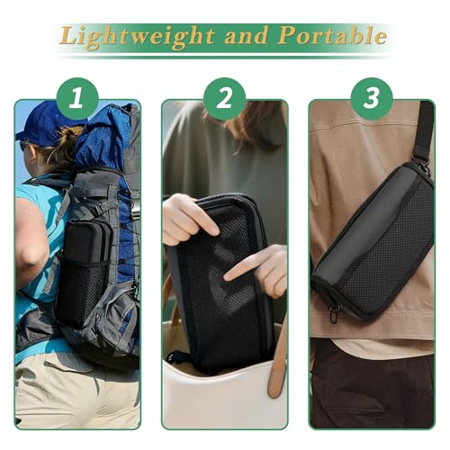 YANYUCB Portable Folding Chair,Ultralight Collapsible Stool,Camping Chair,Handbag Style Pocket Foldable Stool for Camping Travel Fishing Hiking and Outdoor Activities(Black) - color: Black