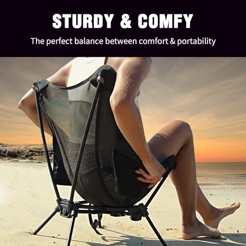 MOON LENCE Portable Camping Chair Backpacking Chair - The 4th Generation Ultralight Folding Chair - Compact, Lightweight Foldable Chairs for Hiking Mountaineering, Beach (Green-2Pack) - color: Green-2pack